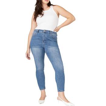 ELOQUII Women's Plus Size The Morgan Super Stretch Skinny Jean