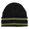 Star Wars Mandalorian Rubber Patch Symbol Cuffed Jacquard Striped Beanie - 2 of 2