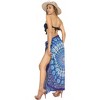HAPPY BAY Women's Pareo Bathingsuit Wraps Sarong One Size Lapis Mandala - 2 of 4