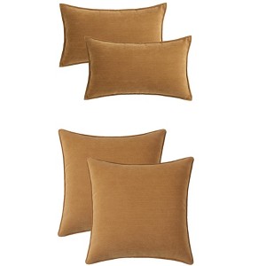 REGALWOVEN 4 Pcs Solid Chenille Soft Couch Throw Pillow Covers for Sofa Living Room Home Decor - 1 of 4