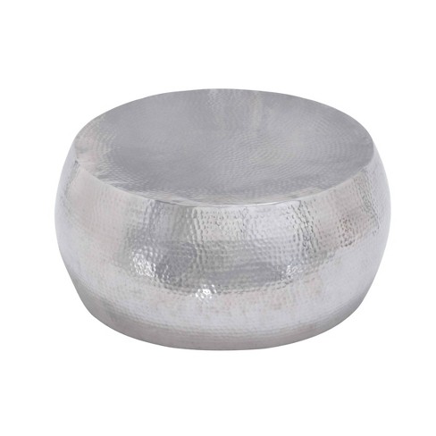 Contemporary Silver Drum Coffee Table Silver Olivia May Target