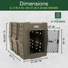 Dakota 283 Canine Rough and Tough Economy Pet Kennel, Heavy Duty Crate for Dogs and Cats with Ventilation Holes, X-Large, Coyote Granite - 3 of 4