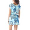 Beach House Style Floral Print Eva Boat Neckline Dress - 2 of 2
