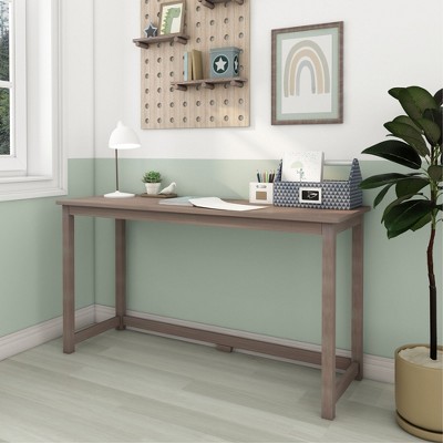 Max & Lily 55" Clay Solid Wood Corner Desk
