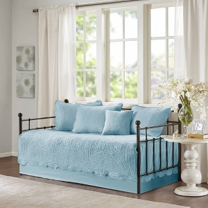 Madison Park Genoa Daybed 6pc Reversible Scalloped Edge Daybed Cover Set - 1 of 4