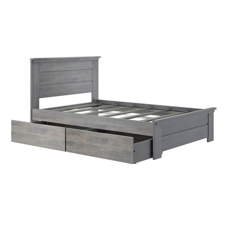 Max & Lily Farmhouse Full Bed with Panel Headboard with Storage Drawers, 1 of 6