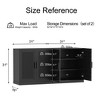 Wooakway 31"H Wood Display Cabinet Black Storage with Adjustable Shelves for Home or Office - 4 of 4