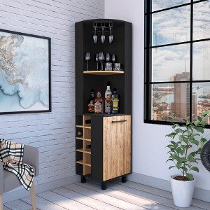 Gulches 8 Capacity Wine Glass Rack, 2 Shelves 20.8''H x 17.7''H x 16.4''W, 10Wine Bottle Cubbies4.4''W x 4.7''H and 2Internal Shelves - 1 of 4