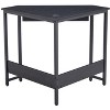 Small Corner Desk Triangle Computer Desk With Keyboard Drawers Study Table Furniture Workstation For Small Space-The Pop Home - 3 of 4