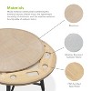 Greemotion 50.5" Lyon 3-in-1 Round Outdoor Convertible Dining Table: UV-Protected, Chess Board, Gray Frame - 4 of 4