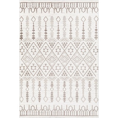 6&#39;7&#34;x9&#39; Lavadora Cottage Machine Washable Rug Dark Brown - Artistic Weavers