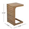 3 Piece Aluminium Outdoor Patio Dining Set,Patio C-Shape Coffee Table and 2 Armless Rattan Dining Chairs Set,Garden Furniture Set-Coolbibila - 4 of 4