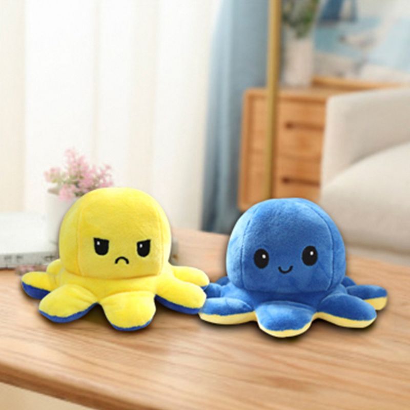Link Moody Reversible Emotion Octopus Plushie Sad/Happy Express Your Emotions Moody Plush Toy Sensory Fidget Toy for Stress Relief, 1 of 5