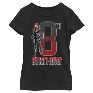 Girl's Marvel Black Widow 8th Birthday T-Shirt - 1 of 3