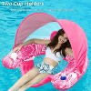 Jasonwell X-Large Rose Pool Float with Canopy, Inflatable Adult Pool Chair Lounge with Cup Holders, Floating Water Chair for Swimming & Parties - 2 of 4