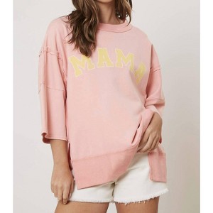 Women's Mama Graphic Tee - Peach Love - 1 of 4
