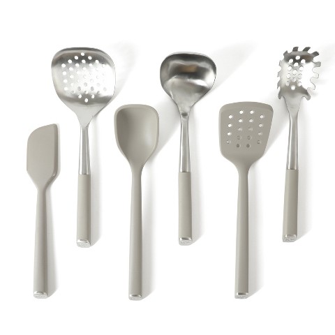 Calphalon Edge 6 Piece Stainless Steel Kitchen Tool & Gadget Set- Taupe