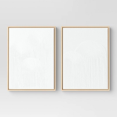 set Of 2) 21.6 X 13.6 This And That Way Gel Coat Canvas Decorative Wall  Art Set Blue/gray : Target