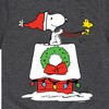 Boys' - Peanuts - Snoopy & Woodstock House Sleigh Short Sleeve Graphic T-Shirt - 2 of 4