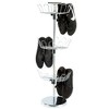 Hastings Home Revolving Shoe Tree Organizer Rack With Three Tiers - 10.75" x 10.75" x 30.5", Chrome - image 4 of 4