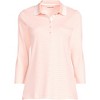 Lands' End Women's 3/4 Sleeve Supima Cotton Polo Shirt - 3 of 3