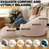 Aukfa Bean Bag Chair with Back Support & Footstool – Ultra-Soft Microfiber, Ergonomic Lounge Chair for Adults/Kids Or Living Room, Bedroom - 2 of 4