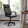 Flash Furniture Raya High Back Black LeatherSoft Executive Swivel Office Chair with Slight Mesh Accent and Arms - 2 of 4
