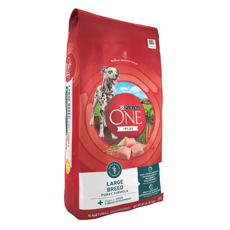 Purina ONE SmartBlend Large Breed Puppy Natural Chicken Flavor Dry Dog Food - 40lbs, 5 of 9