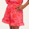 Girls' Classic Rose Ruffle Shorts -  kate spade new york x Target Pink/Red - 4 of 4
