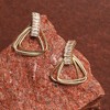 SOHI Women's Gold Triangle Drop Drop Earrings - 2 of 3