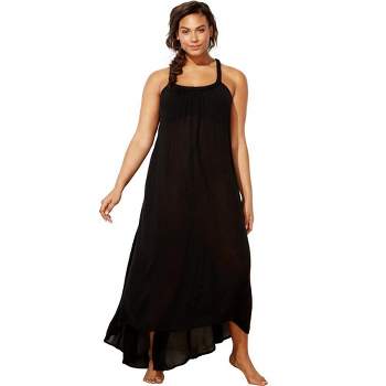 Swimsuits for All Women's Plus Size Candance Braided Cover Up Maxi Dress