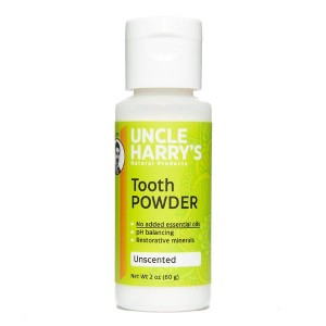 Uncle Harry's Unscented Remineralizing Tooth Powder | All Natural Enamel Support & Whitening Toothpaste for Sensitive Teeth | for Fresh Breath (2 oz) - 1 of 3