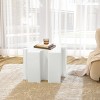 TopComfy End Tables Puzzle Art Side Table Modular Concave Edge Table Tea Table Purchase Multiple Diy Kits For Living Room, White, 15.5"*15.5"*17.75" - 2 of 4