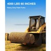 60" Clamp On Pallet Forks, 4000LBS Heavy Duty Quick Attach Bucket Fork with Adjustable Stabilizer Bar, Length Bucket Forks for Tractor Loader Steer - 4 of 4