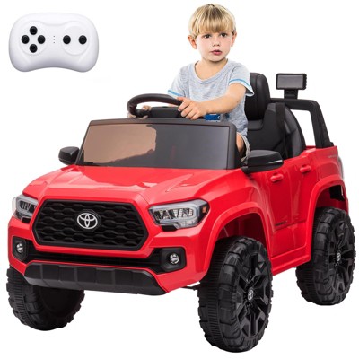 Officially Licensed Toyota Tacoma Car, 12V Battery Powered Electric Car with Remote Control, Spring Suspension Safety Belt