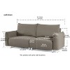 NicBex Couches for Living Room 82" Loveseat Sofa Upholstered Couch with Strong and Durable Wood Fram for Apartment, Camel - 2 of 4