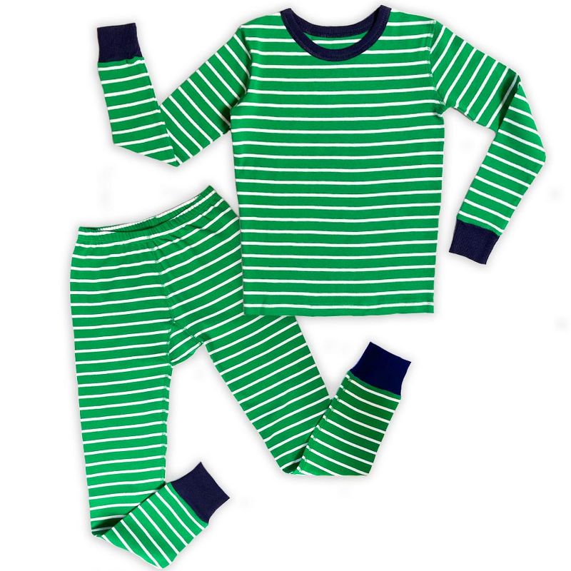 Mightly Kids' Fair Trade 100% Organic Cotton Tight Fit Pajamas Set, 1 of 7