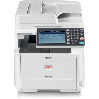 Oki MB492 LED Multifunction Printer - Monochrome - Copier/Fax/Printer/Scanner - 42 ppm Mono Print - 1200 x 1200 dpi Print - Automatic Duplex Print