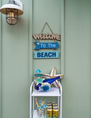 Welcome to the Beach Multicolor MDF Coastal Plaque Sign