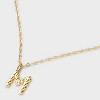 14K Gold Dipped Twisted Bubble Initial Necklace - A New Day™ Gold - 4 of 4