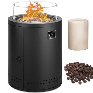 Kismile Propane Fire Pit, 20 Inch Round Outdoor Fire Pit 50000 BTU Heat Output - 1 of 4