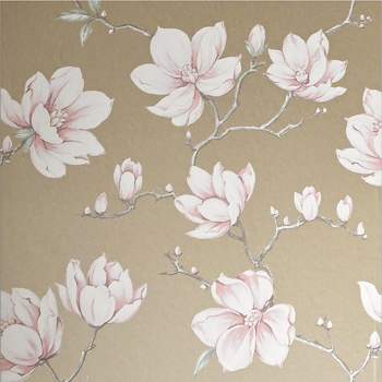 Pierre Pink and Gold Floral Paste the Wall Wallpaper