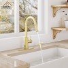 CASAINC Single-Handle Pull Down Kitchen Sink Faucet with Infrared Sensor, Soap Dispenser and Deckplate Included - 2 of 4