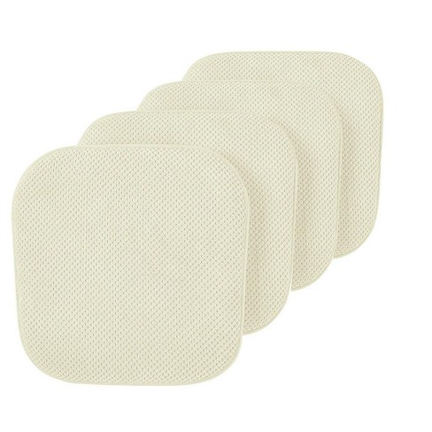 Premium Memory Foam Non-Slip Ultra Soft Chenille Surface Chair Pad Cushions  - Assorted Colors 