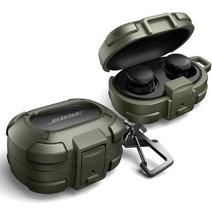 Dexnor for Bose QuietComfort Earbuds Protective Case with Drop-Proof Lock, Shockproof Rugged Bumper Cover with Carabiner & Keyring - 1 of 3