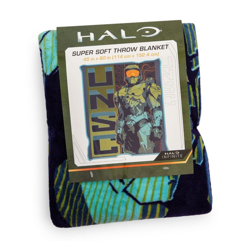 Silver Buffalo Halo UNSC Master Chief Micro Plush Fleece Throw Blanket | 50 x 60 Inches, 2 of 7
