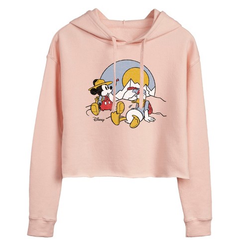 Women's - Disney - Mickey & Friends Cropped Graphic Hoodie - image 1 of 3