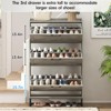 Shoe Storage Cabinet with 3 Flip Drawers - 3 of 4