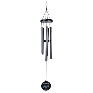 Dicksons Me and My House Black and Silver Tone 35 Inch Aluminum Wind Chime Noisemaker - 1 of 2