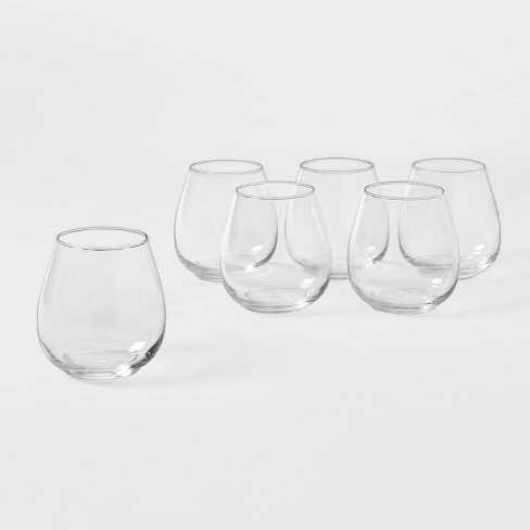 Stackable Wine Glasses - Set of 6, Stemware